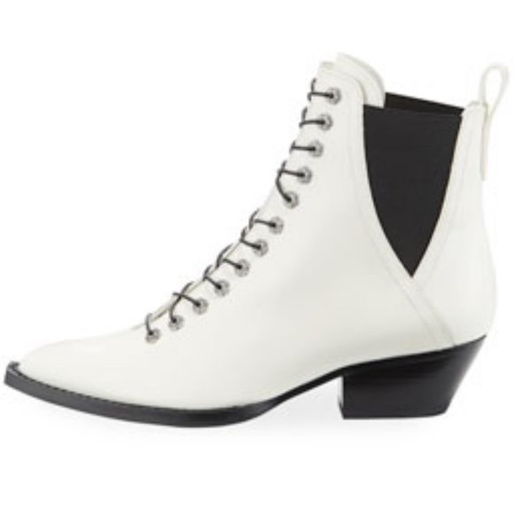 Coach Spazzolato Leather Boardroom Chic Lace-Up Booties - Picture 3 of 13